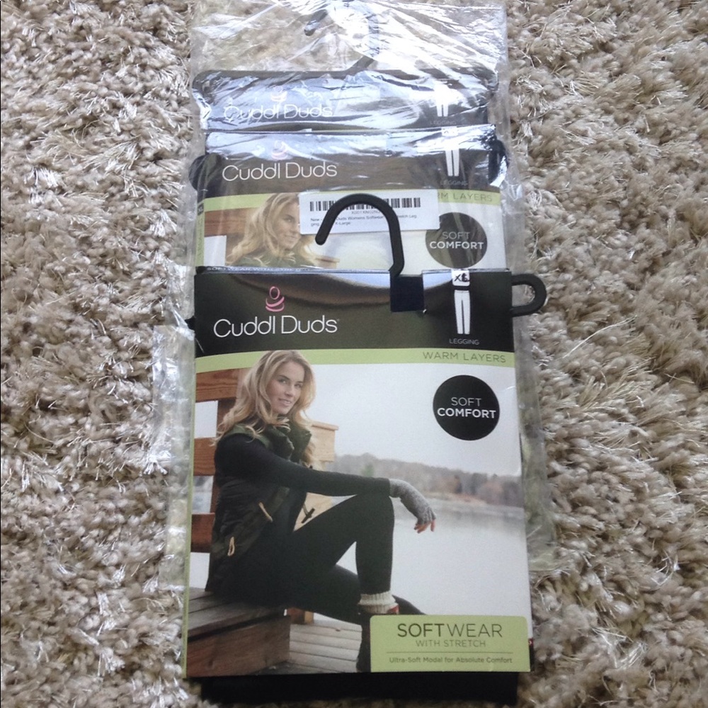 Cuddl duds womens legging black 3 packs